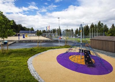 Vinne aktivitetspark i Verdal kommune lekestativ