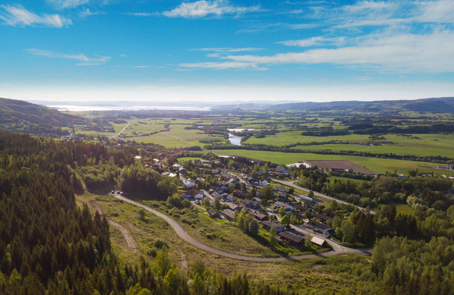 Utsiktsbilde over Lysthaugen Øvre, verdal kommune